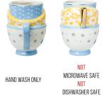 Silver Buffalo Disney Alice in Wonderland and Dinah Stacked Teacup 3D Sculpted Ceramic Coffee Mug, 20 Ounces