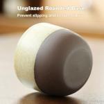 DEAYOU Set of 6 Ceramic Espresso Cups, 4.2oz Stackable Japanese Tea Cups, Handleless Chinese Teacup, Thick Walled Demitasse Cups for Espresso Machine, Cafe, Dishwasher & Microwave Safe