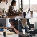 Funkrin Insulated Coffee Mug with Ceramic Coating, 16oz Iced Coffee Tumbler Cup with Flip Lid and Handle, Double Wall Vacuum Leak-Proof Travel Mug for Office School Party Camping