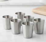 Stainless Steel Mugs Set of 6 10 oz Double Wall Insulated Metal Cups Unbreakable Stackable Tumblers for Coffee Beer Water Camping Outdoor Reusable Drinking Glasses Home Kitchen Party Use