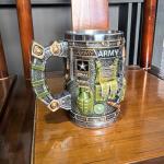 UBNZESW 250th Anniversary Mugs Military 3D Mug, Commemorative Coffee Cup, Stainless Steel Inner, Christmas Gifts for Veteran & Military Fun Collectibles