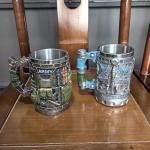 UBNZESW 250th Anniversary Mugs Military 3D Mug, Commemorative Coffee Cup, Stainless Steel Inner, Christmas Gifts for Veteran & Military Fun Collectibles