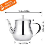 SANQIAHOME 360ml(13Oz) Stainless Steel Small teapot