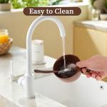 etspolt Wooden Coffee Mug Cup with Spoon and Coaster Set, 3-Piece Vintage Teacup, Natural Wood Cup for Espresso and Tea (Big- 350 ML)