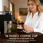 Shelprojsu 16oz Coffee Pot Mug,Glass Coffee Cups Mini Coffee Pot Coffee Mug,with Leak-proof Lid Large Capacity, For Ldeal Gift Coffee Lovers(1pc)