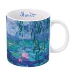 RainCaper Monet Large Porcelain Fine Art Coffee and Tea Mug for Home and Office, 14 Oz Dishwasher and Microwave Safe Nympheas