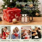 Shelprojsu 16oz Coffee Pot Mug,Glass Coffee Cups Mini Coffee Pot Coffee Mug,with Leak-proof Lid Large Capacity, For Ldeal Gift Coffee Lovers(1pc)