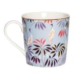 Sara Miller India Mugs, Set of 4 - 12oz Fine China Tea & Coffee Mugs with 22ct Gold Detailing - Collectible Drinkware Featuring Exotic Wildlife in Vibrant Jewel Tones - Great for Gifting