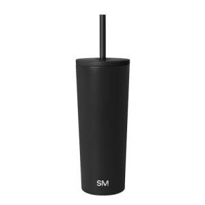 Simple Modern Classic Tumbler with Straw Lid | Insulated Iced Coffee Cup Reusable Stainless Steel Water Bottle Travel Mug | Gifts for Women Men Her Him | 24oz | Midnight Black