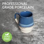 Bosmarlin Extra Large Ceramic Coffee Mug, 25 Oz, Dishwasher and Microwave Safe, Big Oversized Tea Cup for Office and Home (Deep Blue)