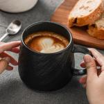 Large Capacity Ceramic Mug - Minimalist Design, Unique Water Cup for Tea & Coffee - Office & Home Use, Couple Mugs Set with Stylish Aesthetic