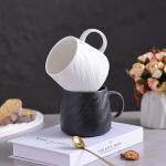 Large Capacity Ceramic Mug - Minimalist Design, Unique Water Cup for Tea & Coffee - Office & Home Use, Couple Mugs Set with Stylish Aesthetic