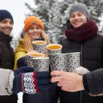 Patelai 150 Pack 9 oz Paper Disposable Coffee Cups 9 oz Geometric Hot or Cold Beverage Drinking Cup for Water Juice Coffee or Tea