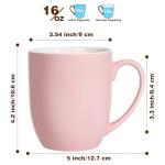 Urbanstrive 16 oz Large Coffee Mug with Handle Tea Cup Novelty Coffee Cup Idea Gift for Men Women Office Work (Pink)