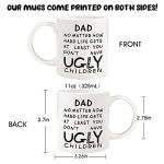 Fathers Day Dad Gifts from Daughter Son Wife: 11oz Funny Coffee Mug for Dad Unique Birthday Gifts for Father Husband Men Him Personalized Christmas Anniversary Retirement Presents for Daddy Stepfather