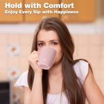 Urbanstrive 16 oz Large Coffee Mug with Handle Tea Cup Novelty Coffee Cup Idea Gift for Men Women Office Work (Pink)