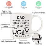 Fathers Day Dad Gifts from Daughter Son Wife: 11oz Funny Coffee Mug for Dad Unique Birthday Gifts for Father Husband Men Him Personalized Christmas Anniversary Retirement Presents for Daddy Stepfather