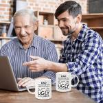 Fathers Day Dad Gifts from Daughter Son Wife: 11oz Funny Coffee Mug for Dad Unique Birthday Gifts for Father Husband Men Him Personalized Christmas Anniversary Retirement Presents for Daddy Stepfather