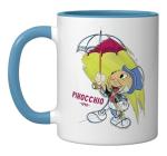 Disney Ink and Paint Jiminy Cricket from Pinocchio 1940 Ceramic Mug, Blue/White
