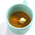 Ponerine Duck Porcelain Mugs - 2Pcs Animal Figurine Coffee Mugs & Tea cups, Funny Valentine's Day Creative Romantic Birthday Gifts for You, With Stainless steel Spoon