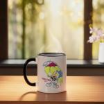 Disney Ink and Paint Jiminy Cricket from Pinocchio 1940 Ceramic Mug, Black/White