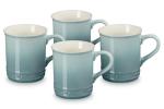 Le Creuset Stoneware Set of 4 Mugs, 14 oz. each, Sea Salt