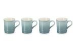 Le Creuset Stoneware Set of 4 Mugs, 14 oz. each, Sea Salt