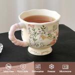 Movlen Rabbit Ceramic Coffee Mug, 13oz Cute Cartoon Tea Cup with Handle, Animals Porcelain Mug for Latte Cappuccino Milk Cocoa, Kawaii Birthday Easter Gifts for Girl Friends Mom