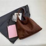 Suede Hobo Bag for Women 2024 Slouchy Shoulder Bags Soft Leather Purses Set Brown Tote Handbag for Work Everyday(Suede hobo-coffee)