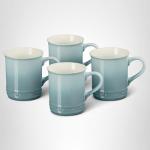 Le Creuset Stoneware Set of 4 Mugs, 14 oz. each, Sea Salt