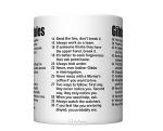 CJ Artisans NCIS Gibbs' Rules Coffee Mug (All 38 Rules)