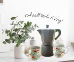 Lighthouse Christian Products God Will Make a Way - Vintage Floral 18 Ounce Ceramic Drinking Mug