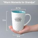 Ynsfree World's Greatest Grandpa 16 OZ Coffee And Tea Cups For dad.papa,husband,Thanksgiving Christmas,Valentine's Day or Anniversary Birthday Ceramic Funny Gifts Cute Mugs (World's Greatest Grandpa)