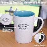 Ynsfree World's Greatest Grandpa 16 OZ Coffee And Tea Cups For dad.papa,husband,Thanksgiving Christmas,Valentine's Day or Anniversary Birthday Ceramic Funny Gifts Cute Mugs (World's Greatest Grandpa)
