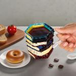 WACOI Chapter Book Mug Glass 3D Book Mugs for Gift, Painted Book Coffee Cup with Stack Design 7oz Artistic Reading Coffee Cup with Handle for Readers, Bookworm, Ideal Gift for Christmas, Birthday