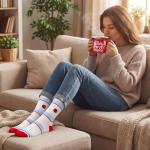 Vesici 6 Set Teacher Appreciation Gifts Coffee Mugs Bulk 12 oz Ceramic Coffee Cups with Opp Bags Matching Socks & Bow Ribbons Teachers' Day Thank You Holiday Employee Appreciation Gifts