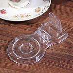 Serlife Acrylic Tea Cup and Saucer Display Stands Coffee Teacups Shelf Display Rack Mobile Phone Holder (Short Legs, 10 Packs)