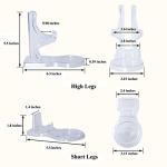 Serlife Acrylic Tea Cup and Saucer Display Stands Coffee Teacups Shelf Display Rack Mobile Phone Holder (Short Legs, 10 Packs)