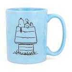 Silver Buffalo Peanuts Snoopy and Woodstock House Wax-Resist Ceramic Pottery Coffee Mug | Holds 17 Ounces