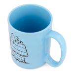 Silver Buffalo Peanuts Snoopy and Woodstock House Wax-Resist Ceramic Pottery Coffee Mug | Holds 17 Ounces