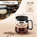 Julyxi 16 Oz Glass Coffee Pot Mug, Spill Proof Heatproof Lid, Novelty Travel Office Cup, Ideal Gift for Coffee Lovers & Dad (1Pcs)