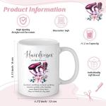 Reginary 3 Pcs Hairdresser Gifts Bulk Hair Stylist Appreciation Gifts Bulk Cosmetology Makeup Bag Mug Keychain