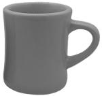 Funny Guy Mugs Classic Retro Diner Coffee Mug - Heavy Duty 10 Oz Stoneware Cup with Easy Grip Handle - Ideal for Hot and Cold Beverages (Grey, 10 Ounce)