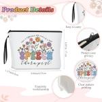 Havawish 3 Pcs Speech Therapist Gift for Women Slp Appreciation Gift Includes Wildflower Cosmetic Bag Makeup Bag Ceramic Coffee Mug and Speech Keychains for Assistant Therapist Pathologist Teacher