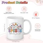 Havawish 3 Pcs Speech Therapist Gift for Women Slp Appreciation Gift Includes Wildflower Cosmetic Bag Makeup Bag Ceramic Coffee Mug and Speech Keychains for Assistant Therapist Pathologist Teacher