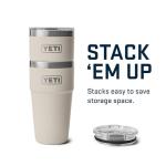 YETI Rambler 20 oz Stackable Tumbler, Stainless Steel, Vacuum Insulated with MagSlider Lid, Cape Taupe