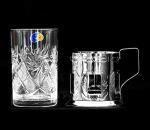 Victoria Bella Russian Traditional Tea Glass Holder. Podstakannik. for Hot or Cold Liquids. Stainless Steel, Chrome Plated.