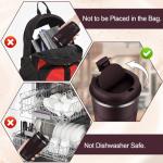 MOMSIV 12oz Travel Mug, Insulated Coffee Cup with Leakproof Lid, Vacuum Stainless Steel Double Walled Reusable Tumbler for Hot and Cold Water Coffee and Tea In Travel and Car (Brown)