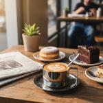 Acellegic 6 Pack Stainless Steel Coffee Cups Set, 7oz Insulated Espresso Cups with Spoon and Saucer, Double Walled Coffee Mugs for Latte, Tea, Milk, Cappuccino