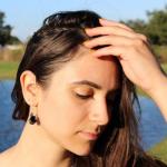 3D Print Mug Earrings and accessories for women and girls coffee caffeine lovers enthusiasts quirky modern contemporary artsy adorable mini tiny cute unique from sueno pots (Glitter Black)